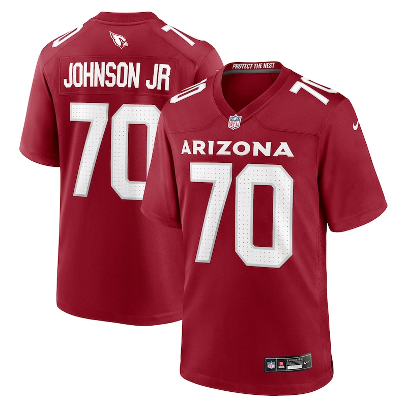 None Paris Johnson Jr. Champion AZ Cardinals Pro-Level Jersey