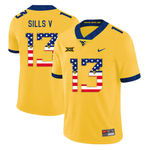 Men's None Yellow 2024 away jersey David Sills #13 home jersey Jersey