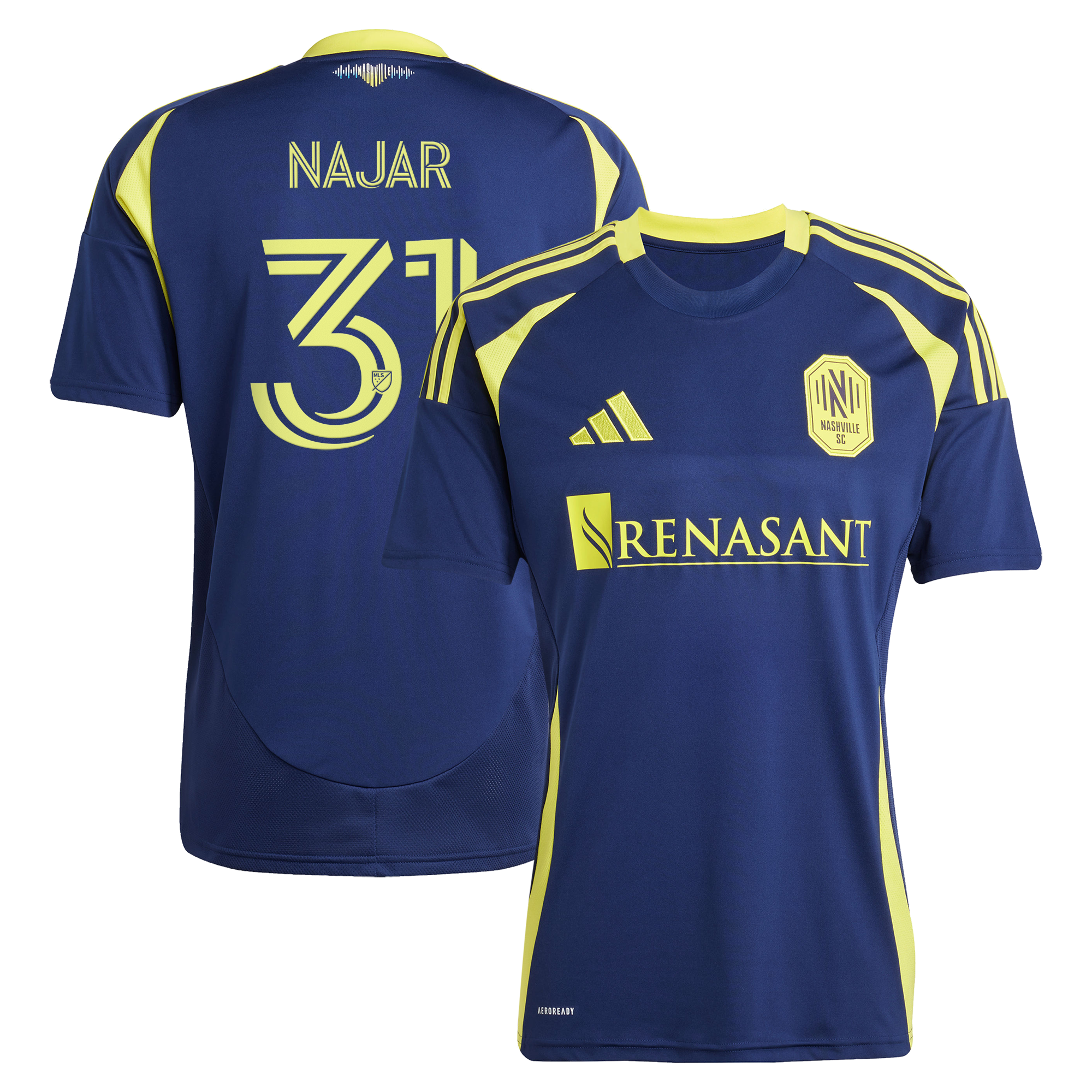 [SJH] Andy Najar Nashville SC 2025 The Heart of Nashville Kit Replica Jersey - Navy