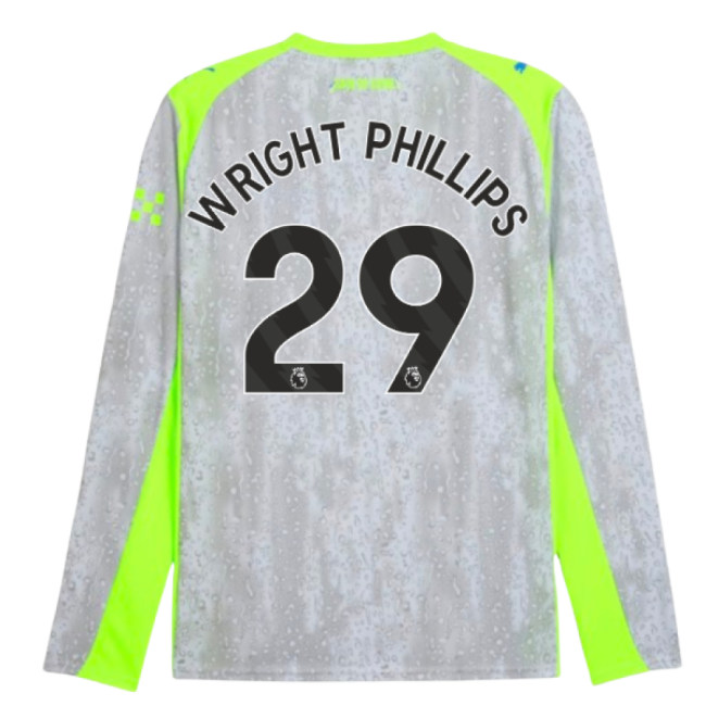 Official 2025-2026 Man City Long Sleeve Third Shirt (wright Phillips