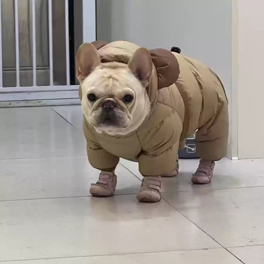 Winter Polyester Jumpsuit – Warm Four-legged Dog Outfit Winter Wear