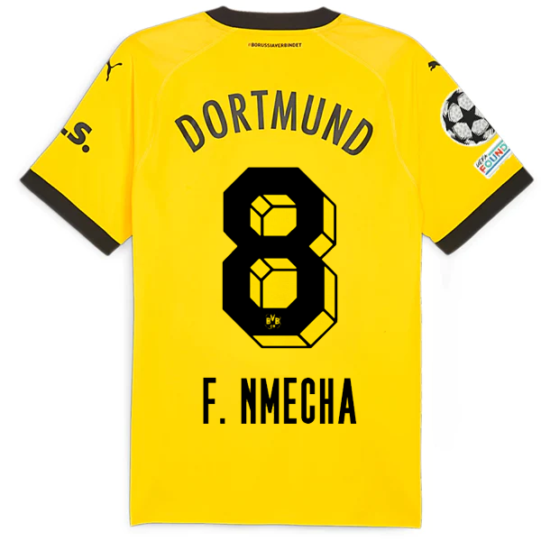 Borussia Dortmund Patches 2023-2024 UCL Home Jersey – Authentic Shirt
