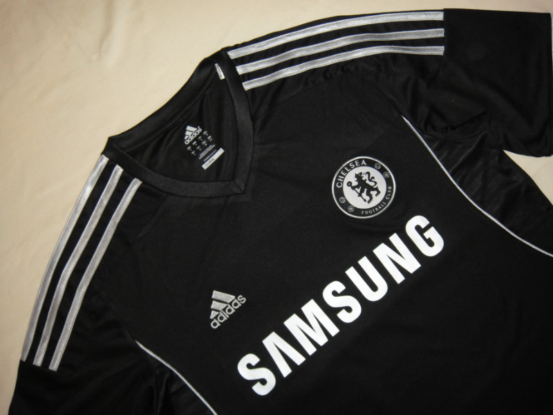 Quick Dry 13-14 Chelsea Black Away Soccer Jersey Kit ShirtShort