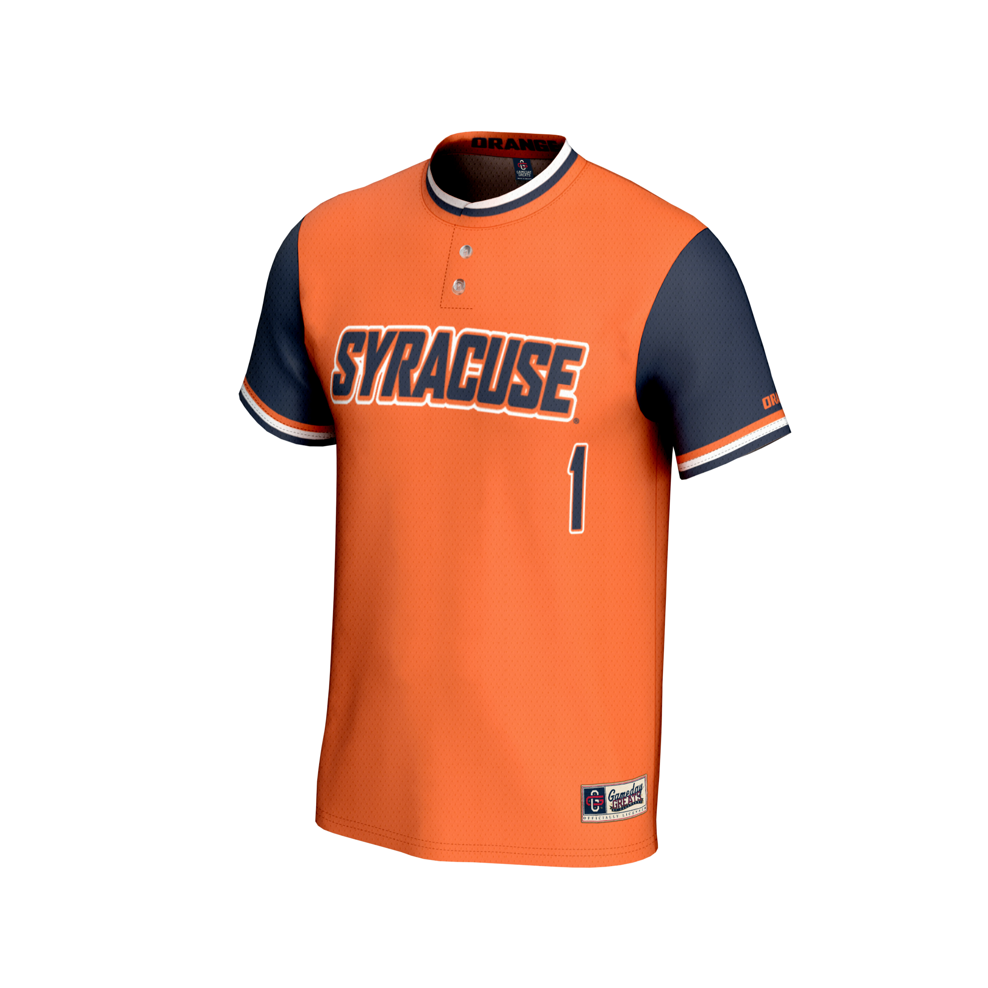 [DDG] Syracuse Orange GameDay Greats Unisex Lightweight Collegiate Softball Fashion Jersey - Orange