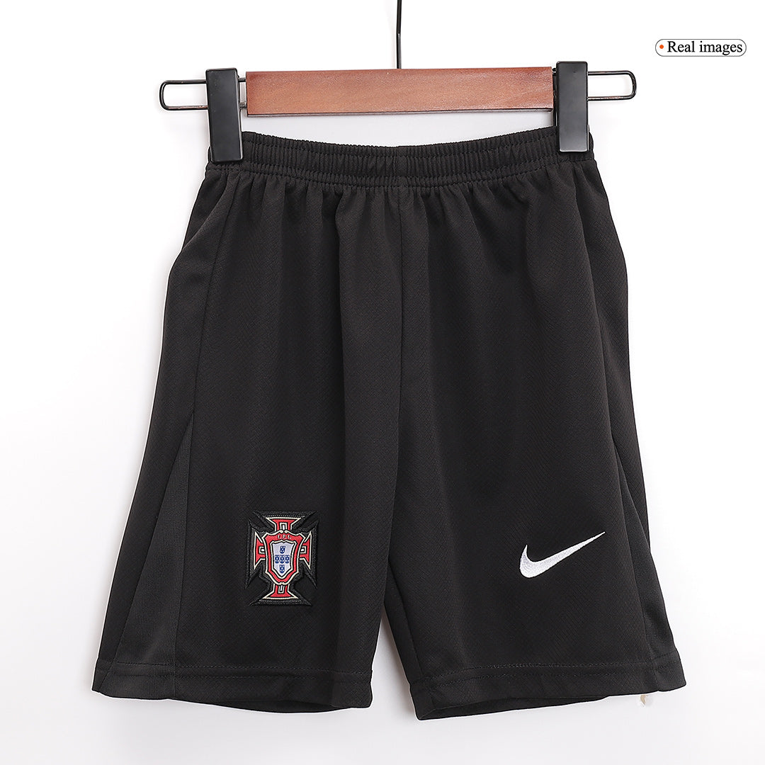 Kid's Portugal Away Kit(Jersey+Shorts) Euro 2024 Authentic Kit