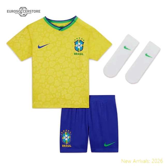 2022-2023 Brazil Home Little Boys Mini Kit (Casemiro 5)