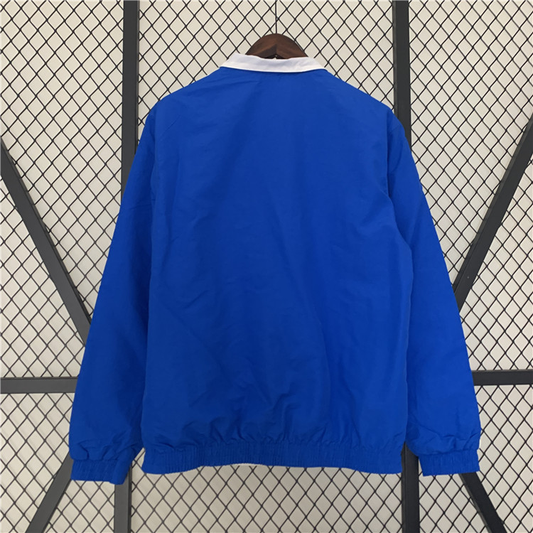 AS Roma 2324 Reversible Trench Jacket BlueWhite - Official Replica