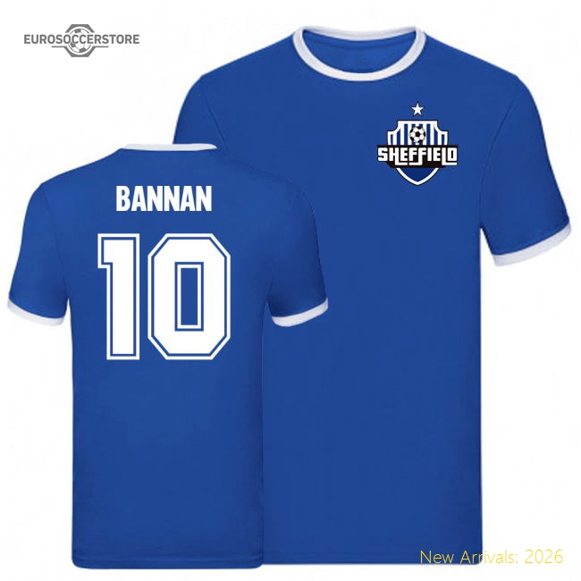Barry Bannan Sheffield Wednesday Ringer Tee (blue) - Authentic Design