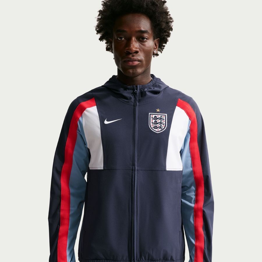 England Track Top Dri-FIT Energy Woven World Cup 2026 - Obsidian/Work Blue/Speed Red