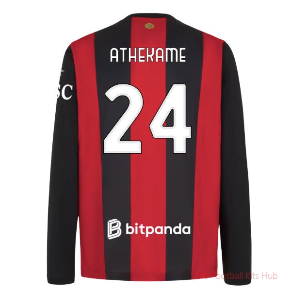 AC Milan 2026 2027 Long Sleeve Home Shirt (Athekame 24)