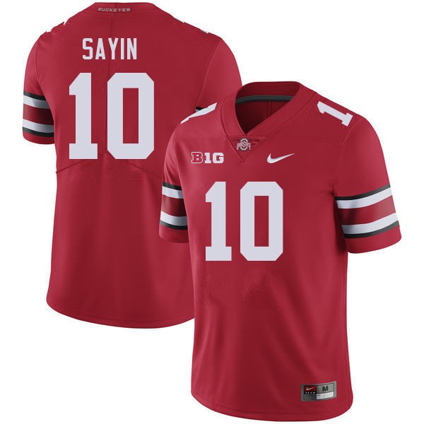 Men Ohio State Buckeyes #10 Julian Sayin Red Nike Stitch Jerseys