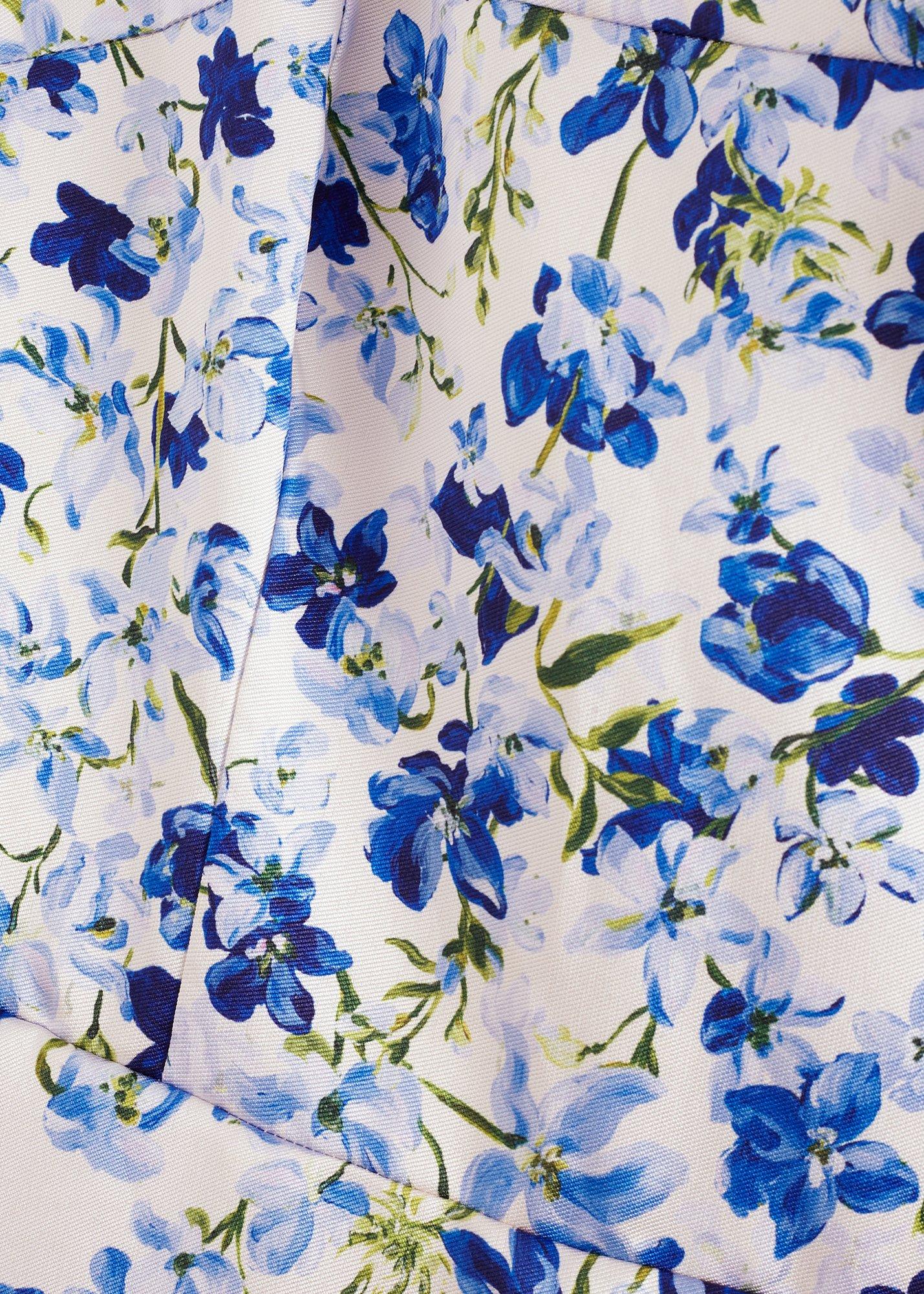 Orla Cream Satin Floral Midi Dress