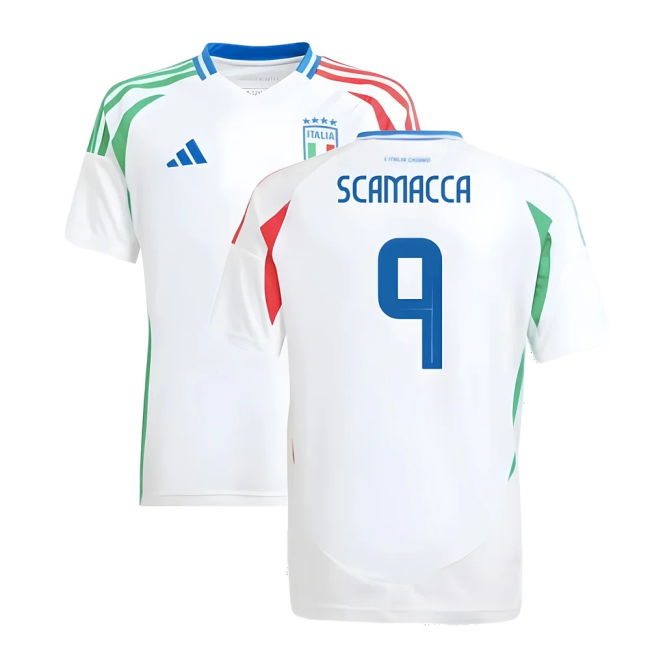 Kids Match Worn Style Italy Away Elite Kit 2024-2025 (SCAMACCA 9)
