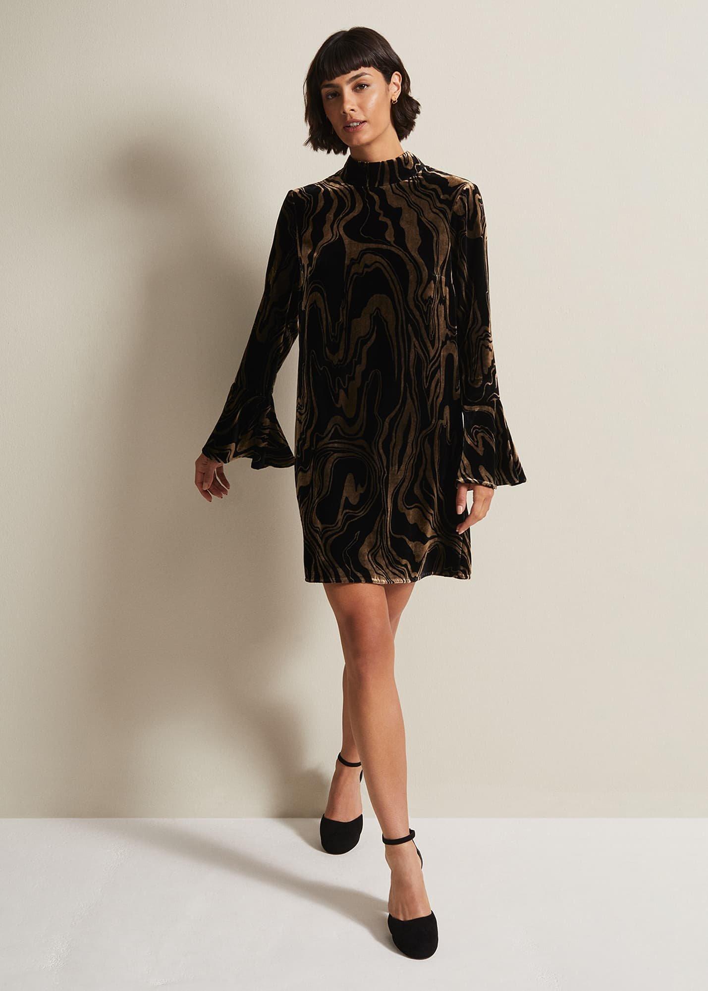 Rayna Velvet Swirl Mini Dress