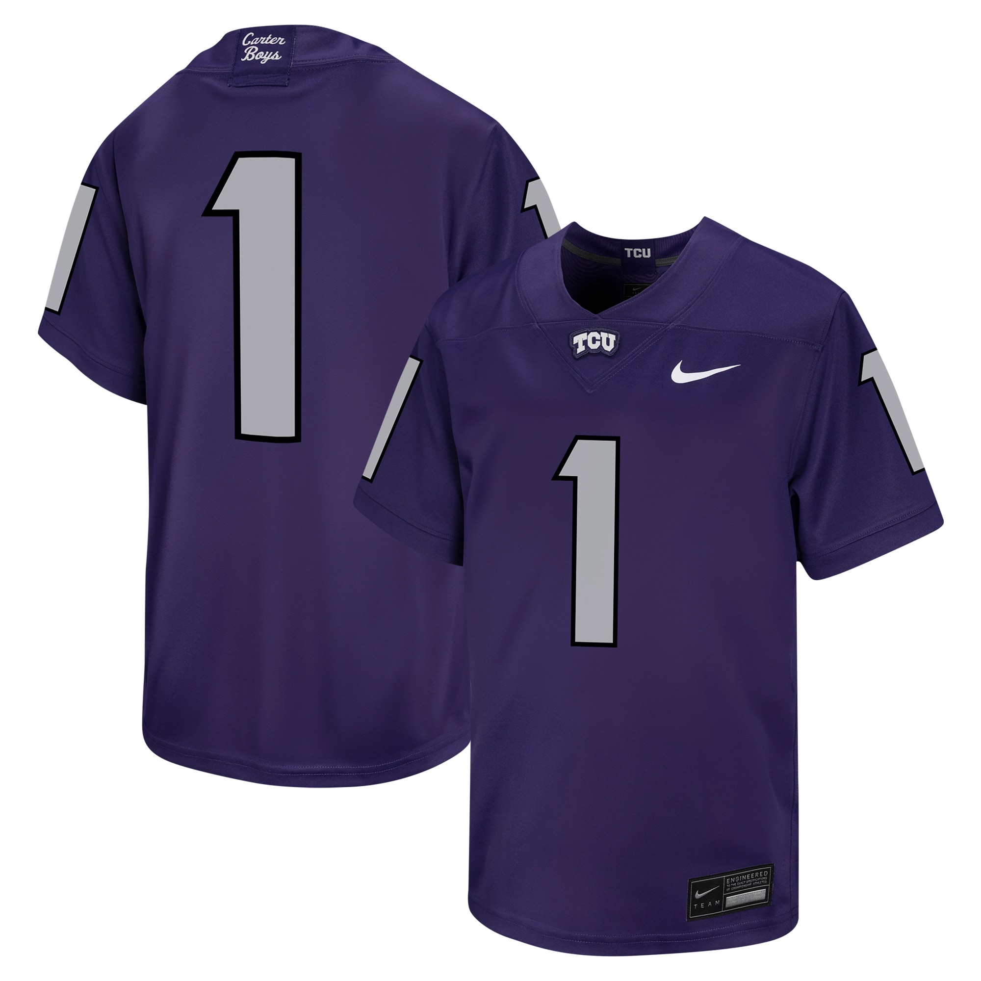 #1 TCU Horned Frogs Youth Untouchable Football Jersey - Purple