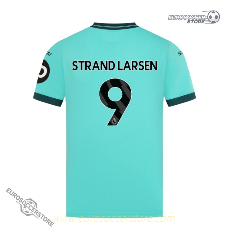 Away STRAND LARSEN 9 Jersey of Wolverhampton Wanderers for the 25-26 season
