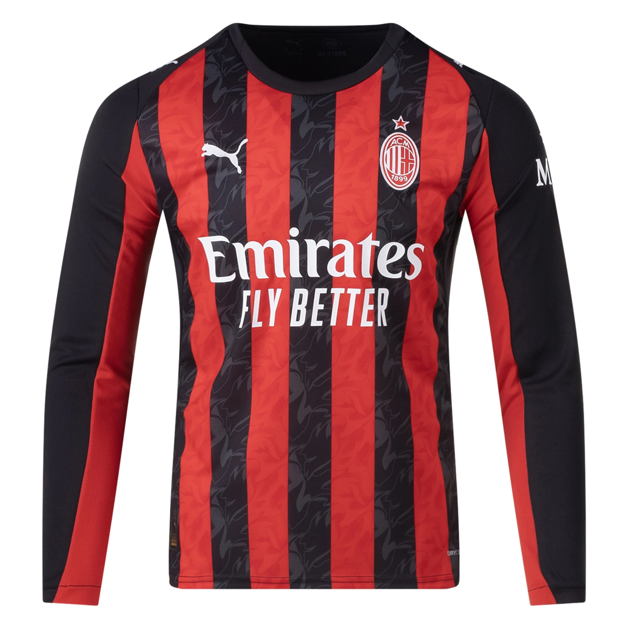 AC Milan Long Sleeve 2025-2026 UCL Home Jersey – Authentic Shirt