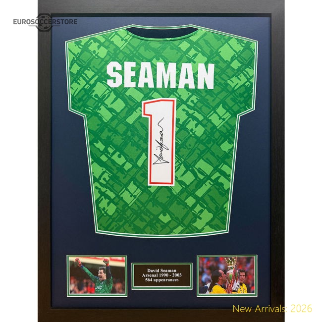 Official Arsenal Fc Seaman Signed Shirt (framed) - Premium Quality
