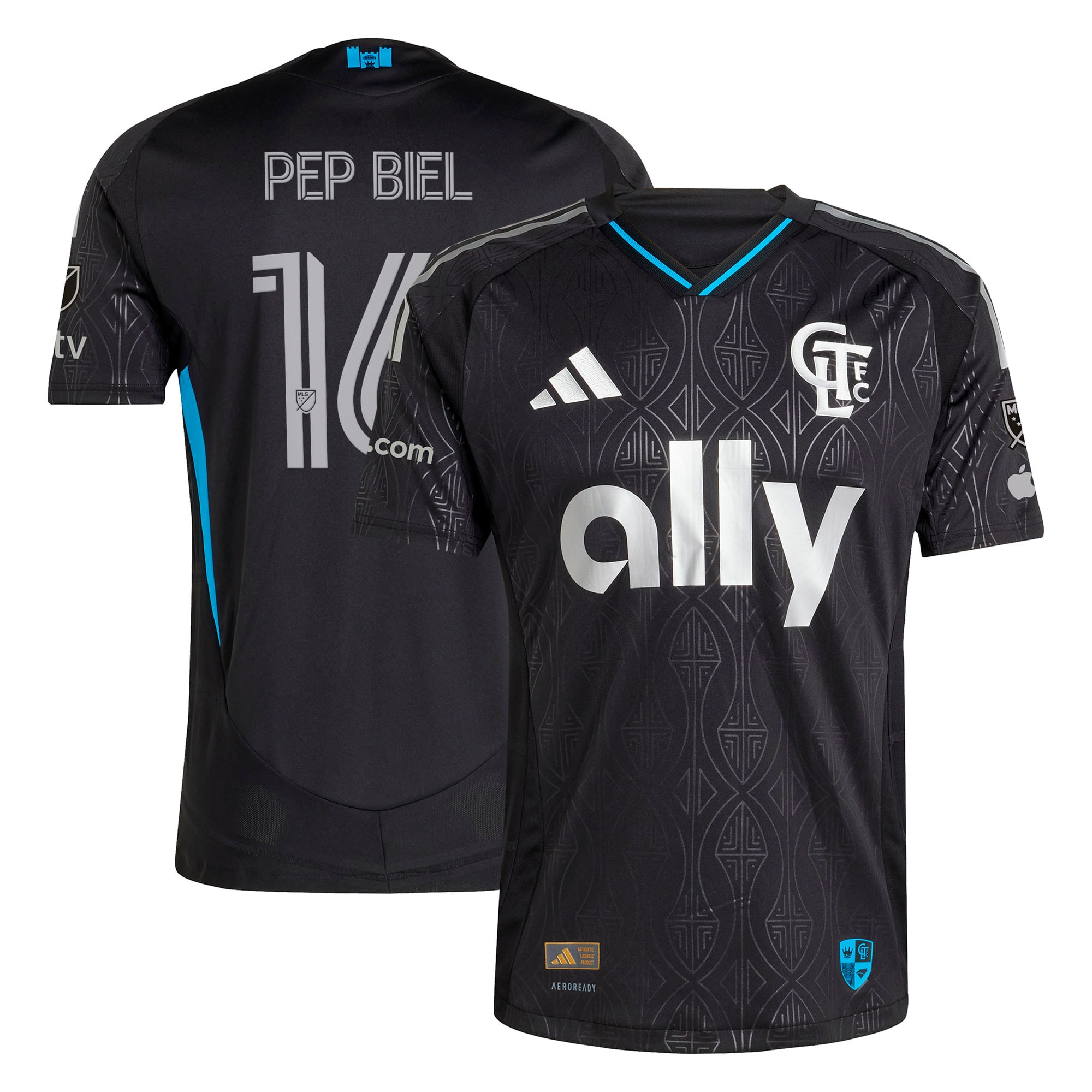 [LK] Pep Biel Charlotte FC 2025 Fortress Kit On-Field Authentic Jersey - Black