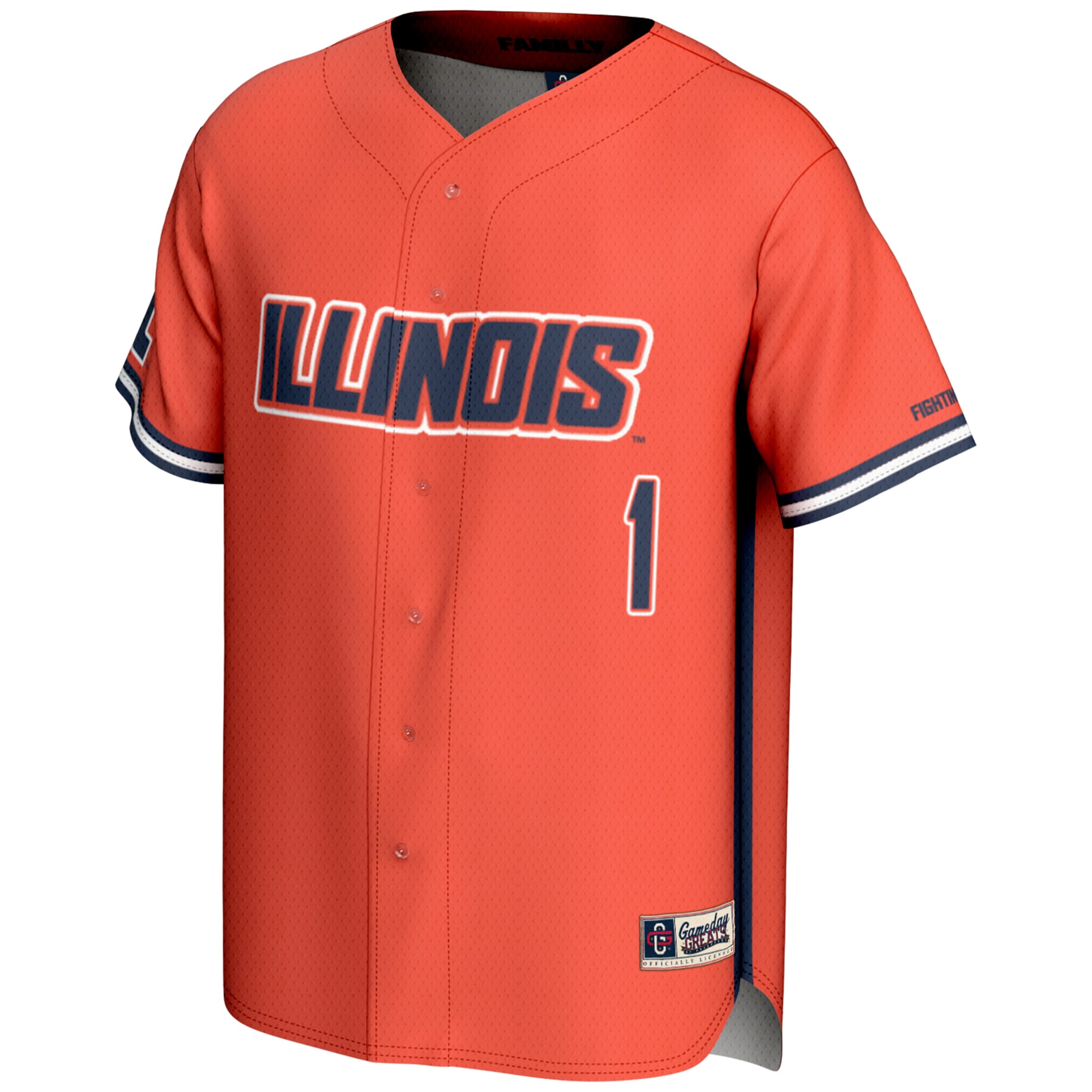 [DDG] Illinois Fighting Illini GameDay Greats Youth Lightweight Baseball Jersey - Orange