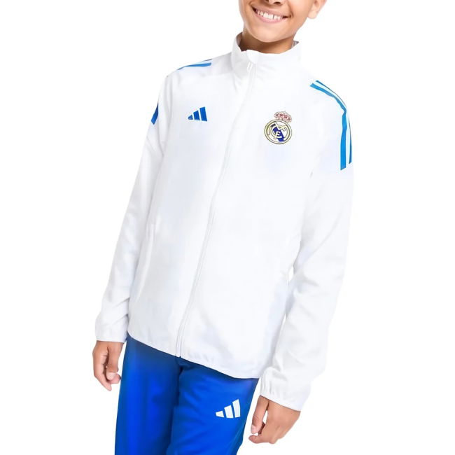 2025-2026 Shirt by Real Madrid EU Presentation Jacket (Junior