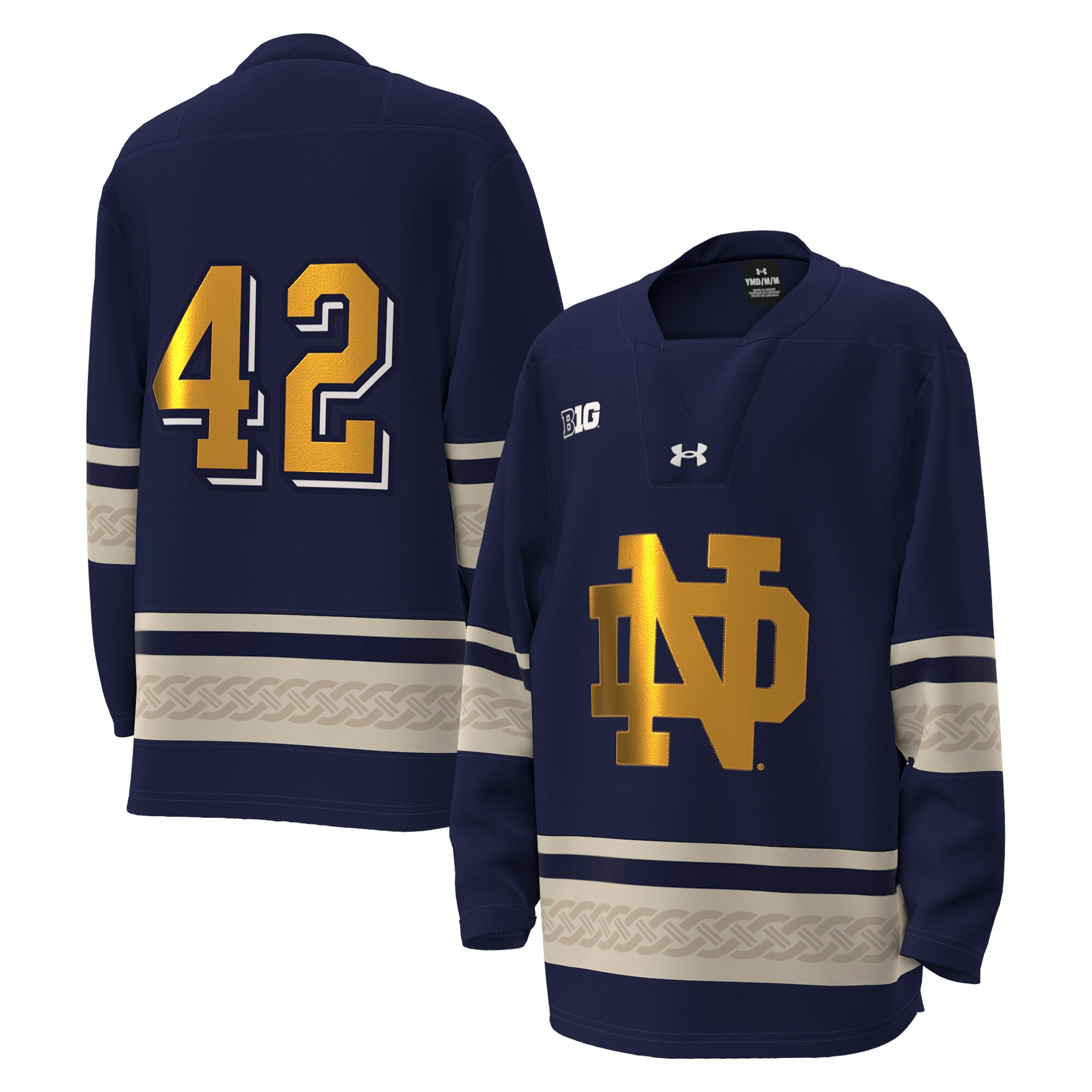 [DDG] Notre Dame Fighting Irish Youth Alternate Replica Hockey Jersey - Navy