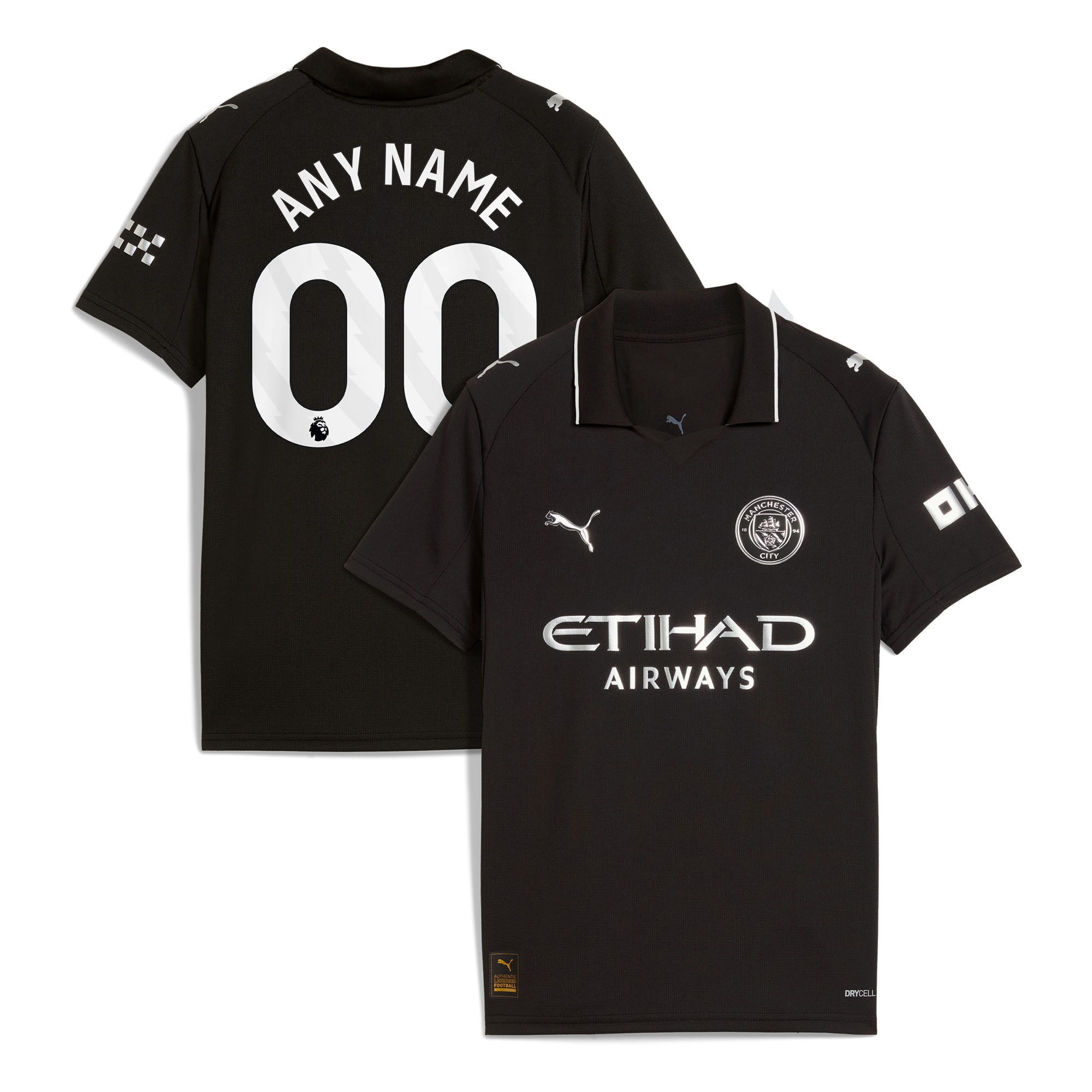[SJH] Manchester City Youth 2025/26 Away Replica Custom Jersey - Black