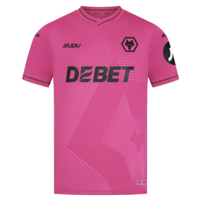 Authorized 2025-2026 Wolves Goalkeeper Away Shirt (Pink) (Jose Sa 1)