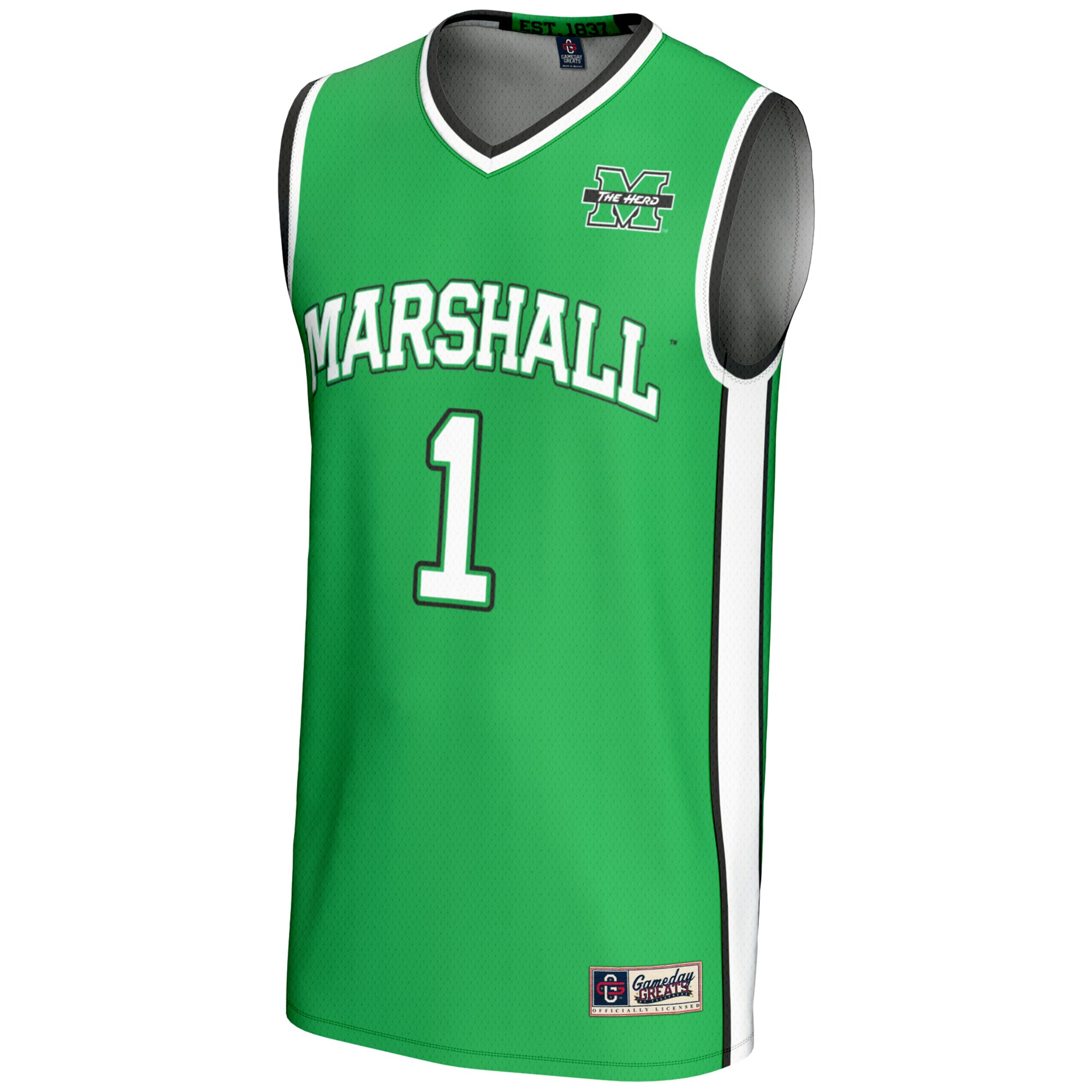 [DDG] Marshall Thundering Herd GameDay Greats Lightweight Basketball Fashion Jersey - Kelly Green