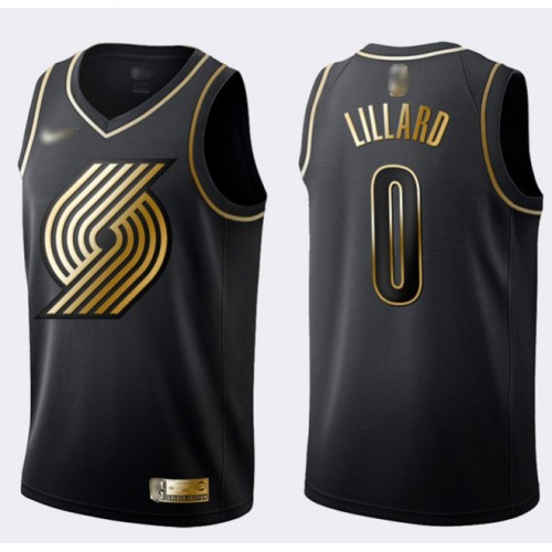 Nike Trail Blazers Black Damian Lillard #0 Jersey - Budget-Friendly