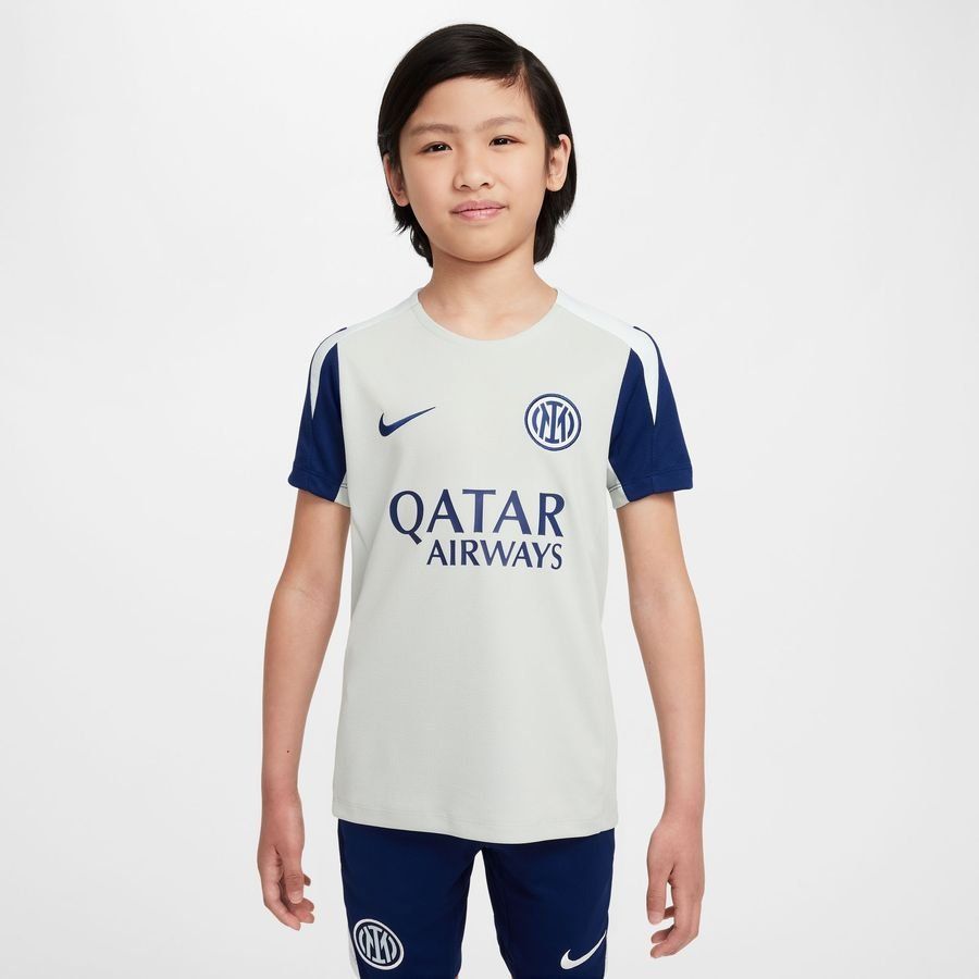 Inter Training T Shirt Dri Fit Strike Grey Haze/blue Void/ghost Aqua K