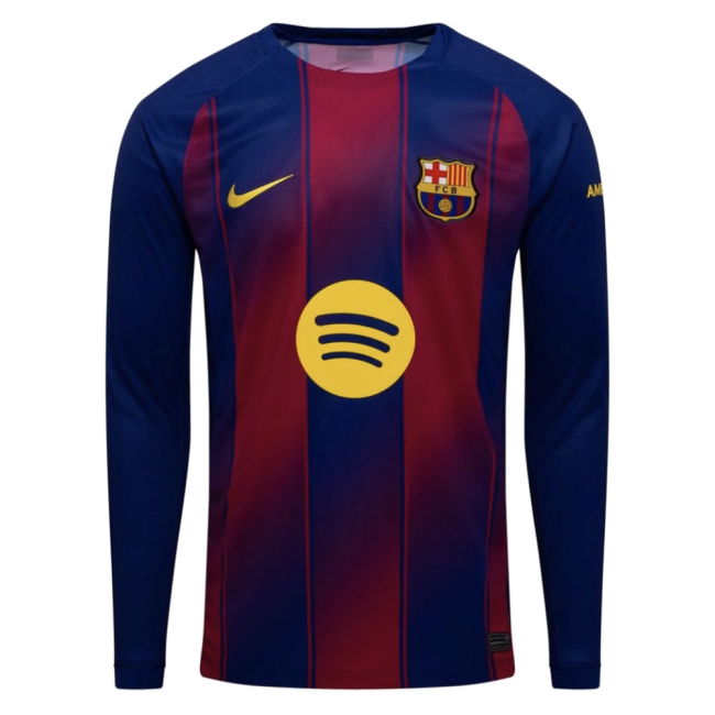 Home Shirt for Barcelona Long Sleeve 2025-2026 (Men