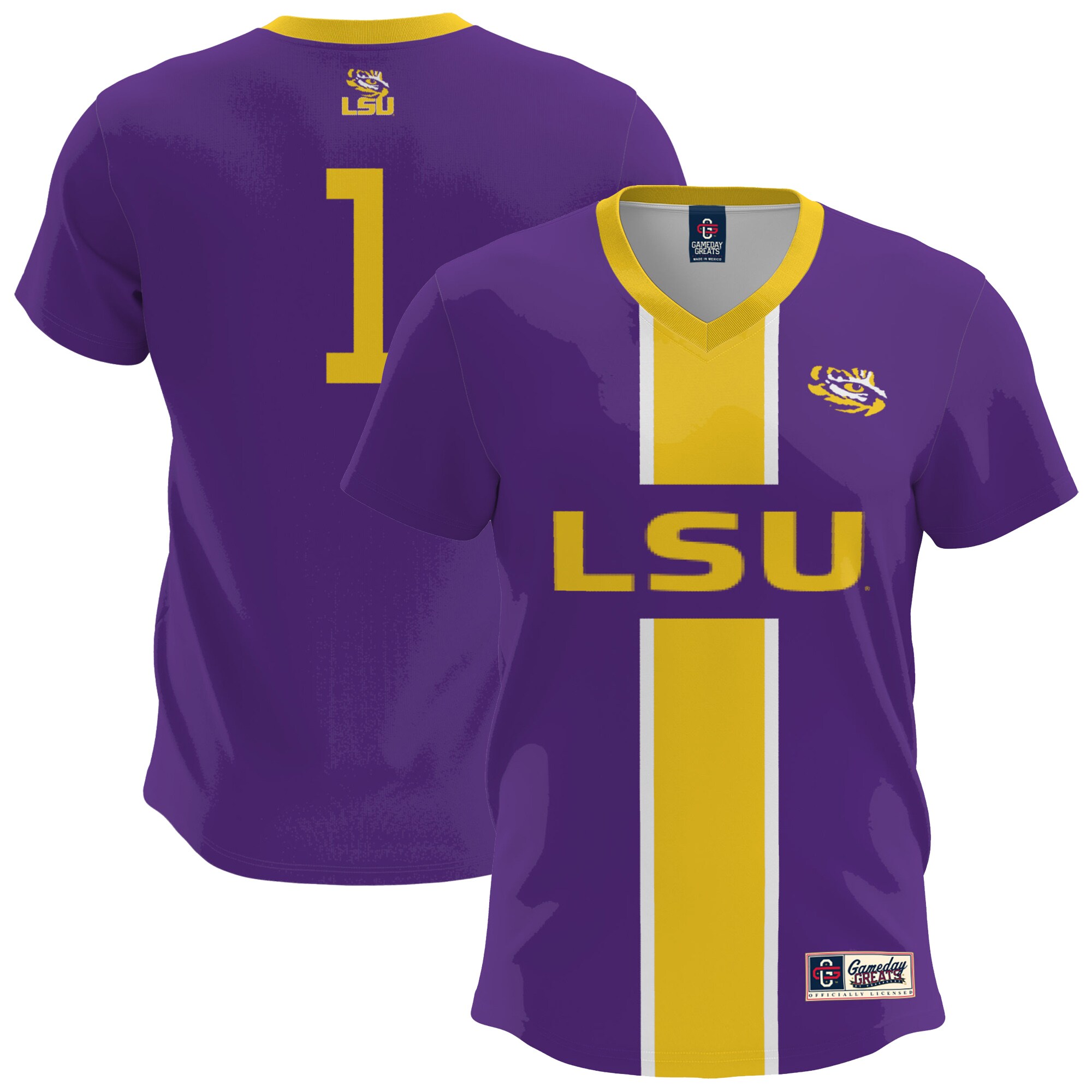 [DDG] LSU Tigers GameDay Greats Youth Lightweight Soccer Fashion Jersey - Purple