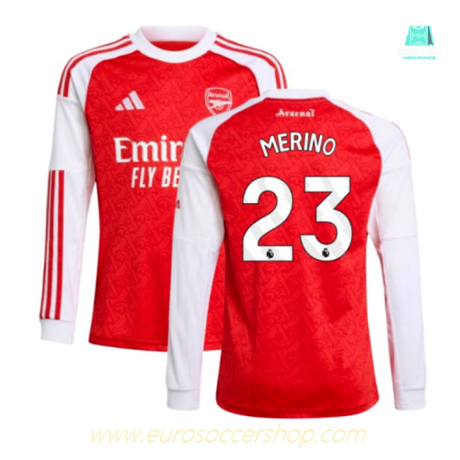 2025-2026 Arsenal Long Sleeve Home Shirt (Kids) (Merino 23)
