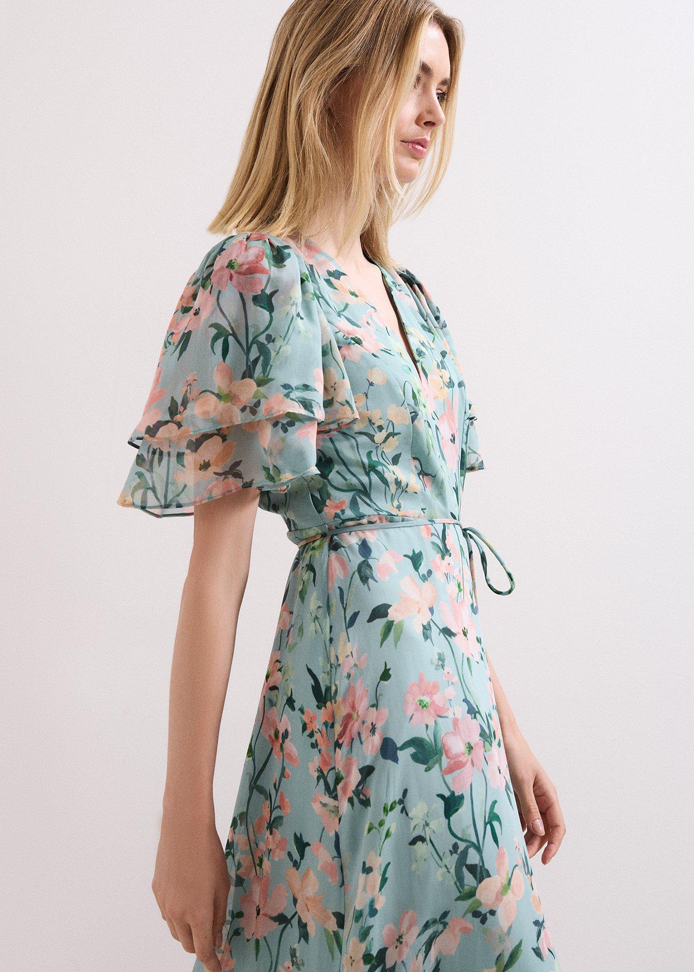 Petite Violet Floral Maxi Dress
