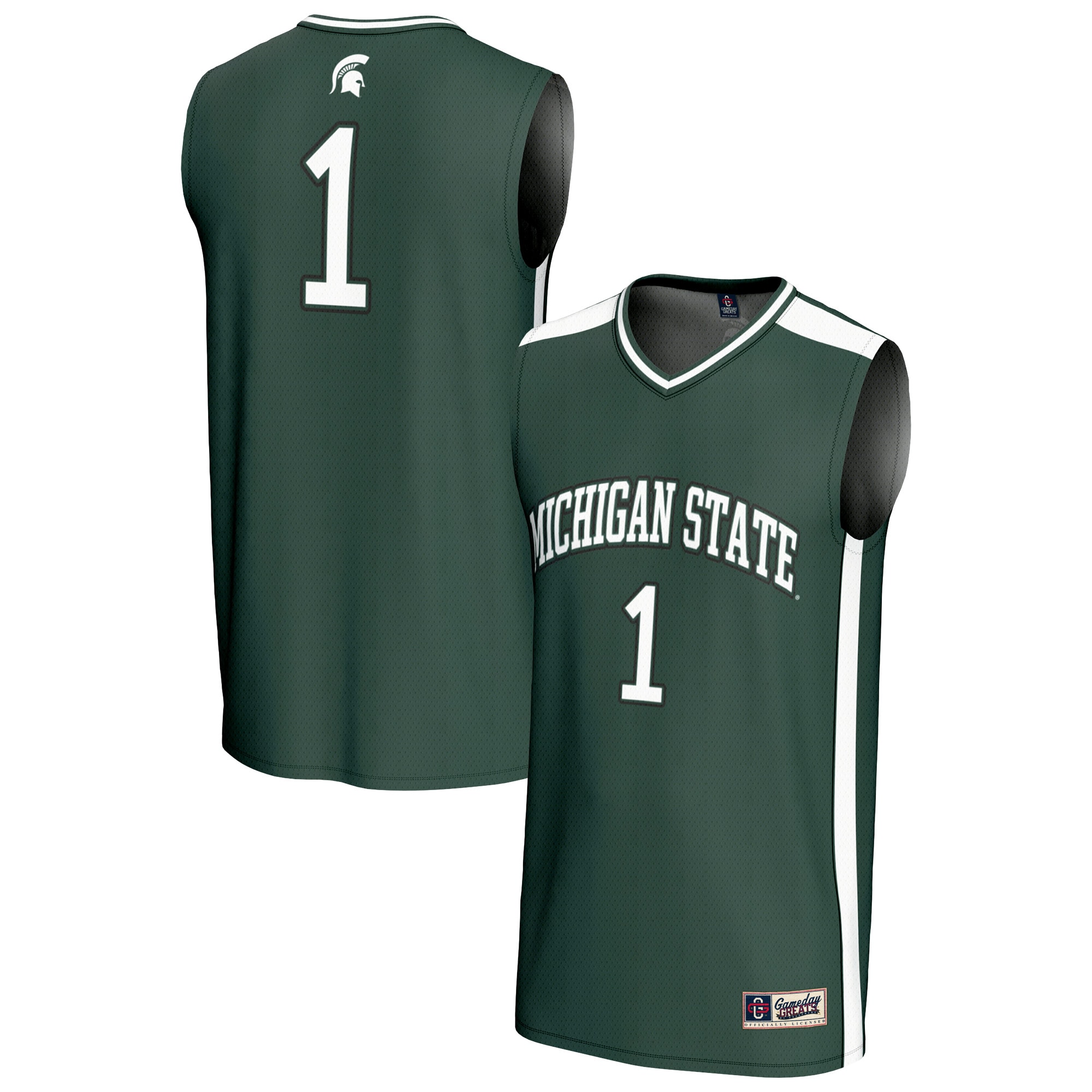 [NJP] Michigan State Spartans GameDay Greats Youth Lightweight Collegiate Basketball Fashion Jersey - Green
