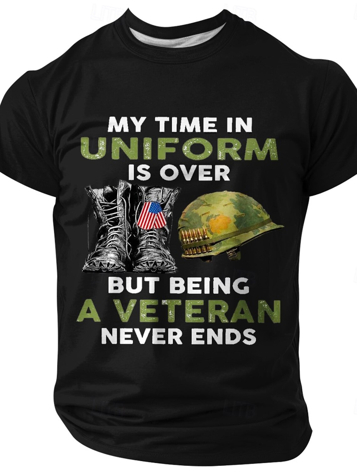 4th of July 2026 250th Memorial Day Patriotic Patriot 3D Print Crew Neck Short Sleeve T-Shirt Daily Street