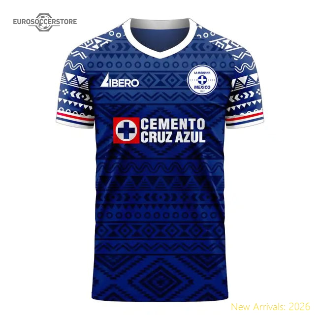 2025-2026 Football Team Womens Elegant Jersey Cruz Azul Smart Fabric