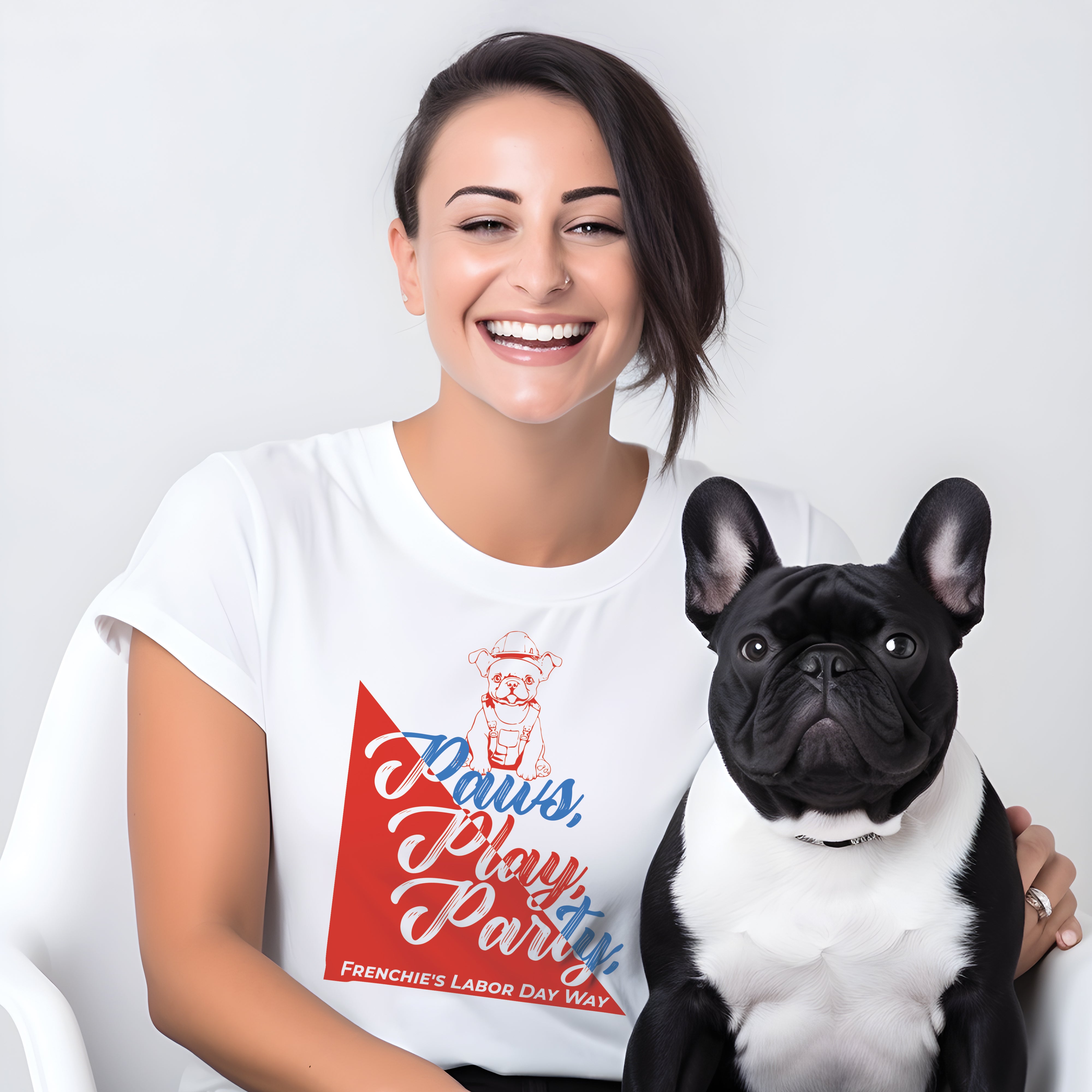 High-Quality Premium Quality Labor Day Tee Featuring A French Bulldog...