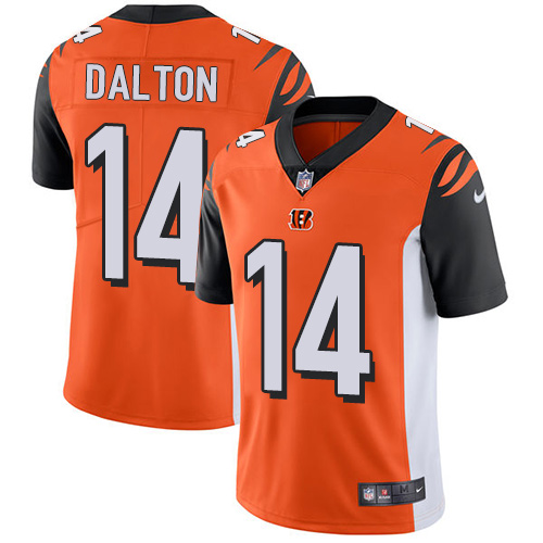 NFL CIN Bengals #14 Andy Dalton Limited Orange Jersey - Fan Favorite