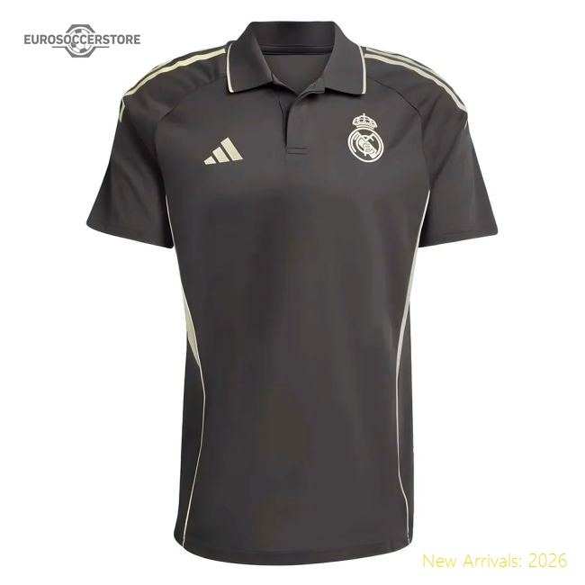 Fan-Favorite 2025-2026 Real Madrid Polo Shirt (Utility Grey)