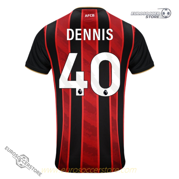 DENNIS' Bournemouth 25-26 Home Jersey with Number 40