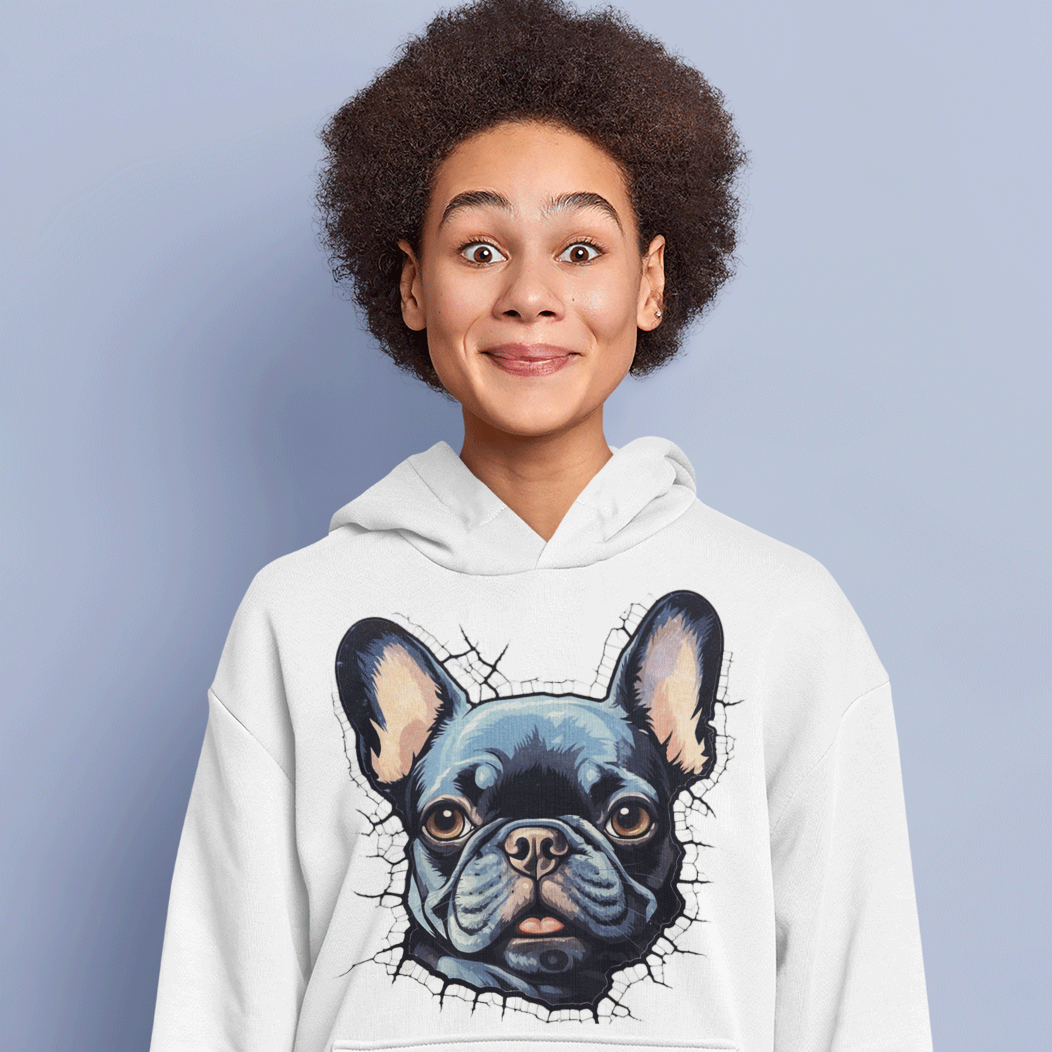 Everyday Frenchie Passion - Unisex Cotton Hoodie for Dog Owners Durable