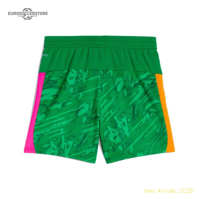 Secondary Official Shorts Green - Kids 2025-2026 Man City Goalkeeper