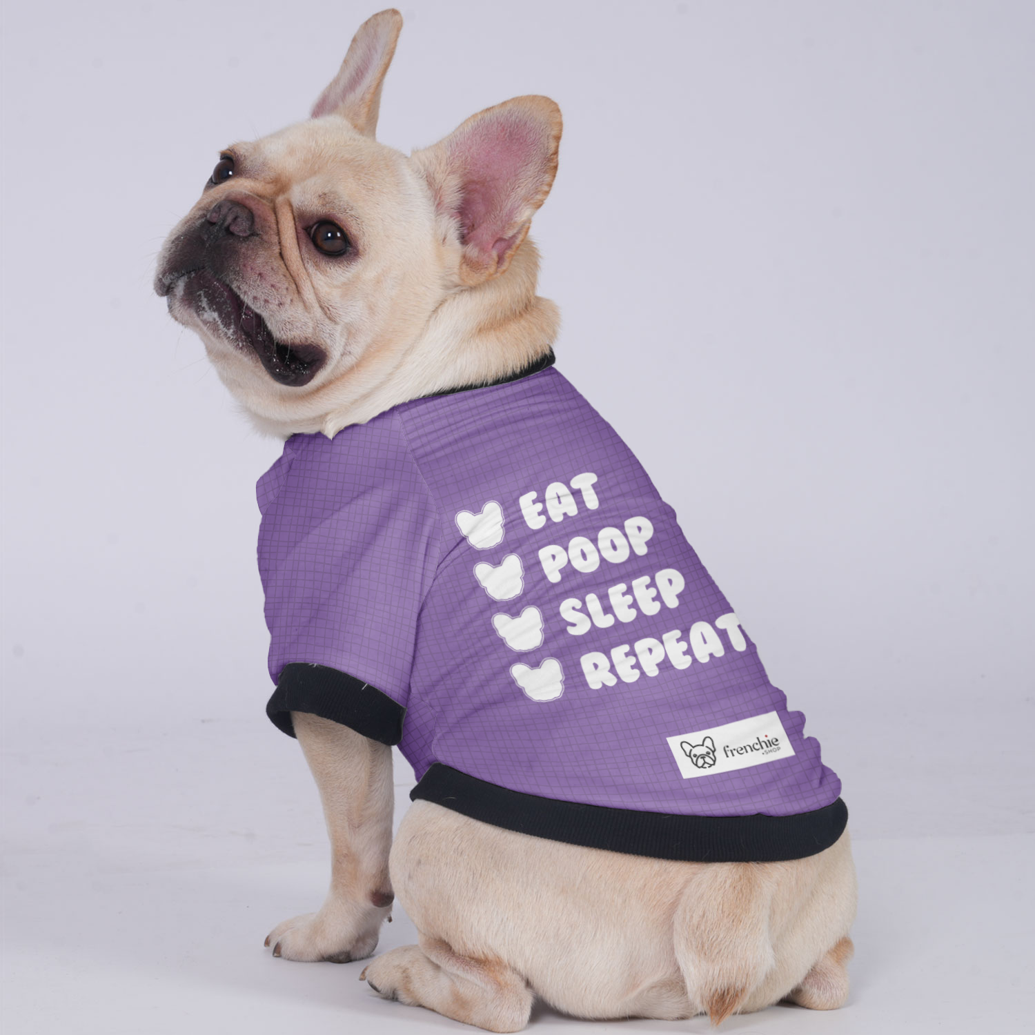 Culture-Inspired Eat,poop,sleep,repeat - Jacket For French Bulldog fo...