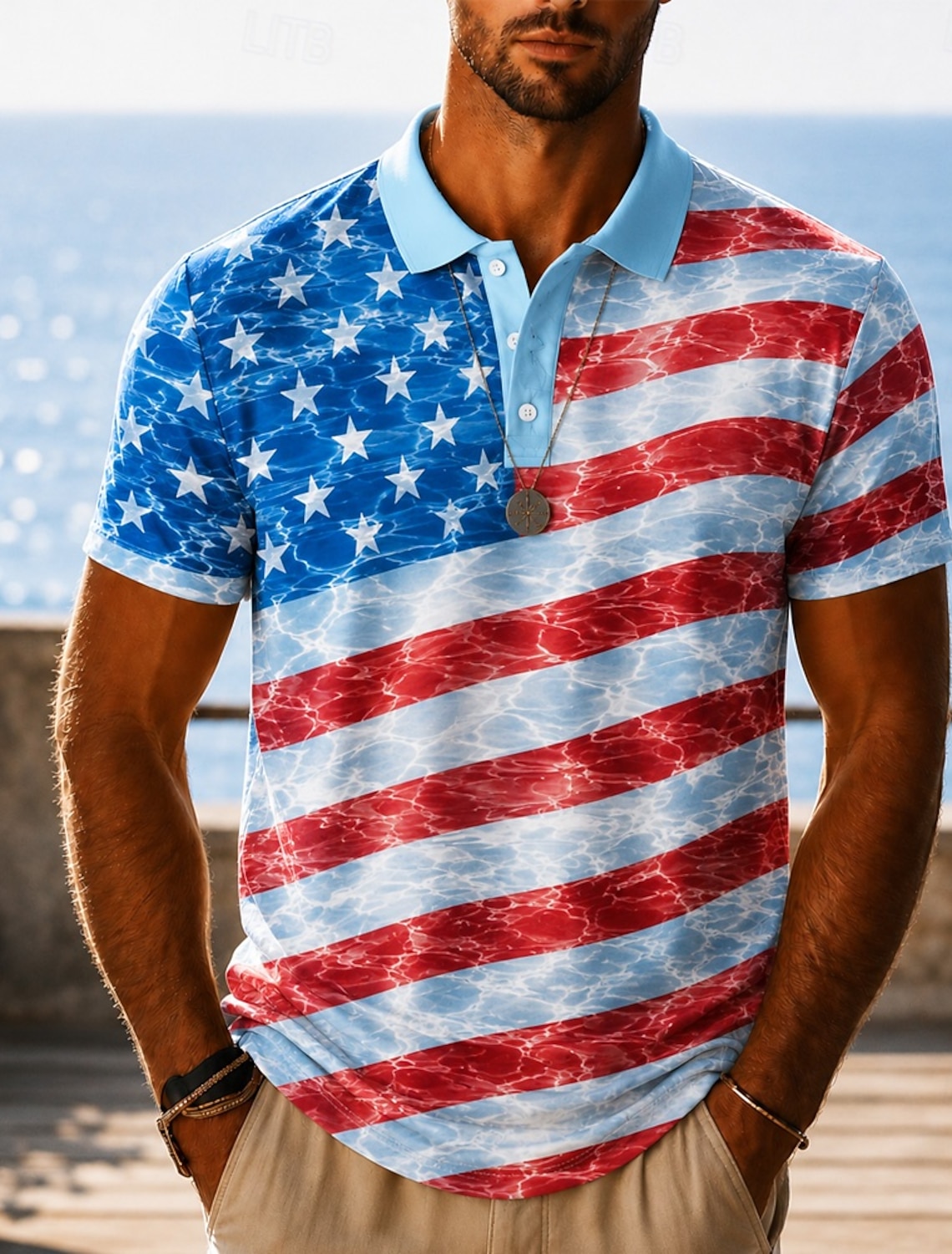 Independence Day Men's American US Flag We The People Patriotic Shirt Summer Shirt Button Up Shirt Short Sleeve Fashion Casual Holiday Summer Spring Turndown 3D Print
