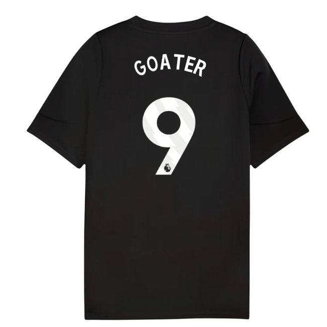 2025-2026 Man City Training Jersey (Black) - Kids (Goater 9)