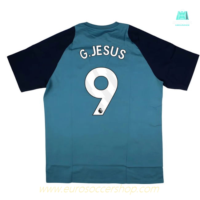 2025-2026 Arsenal Training Tee (Blanch Blue) (G.Jesus 9)