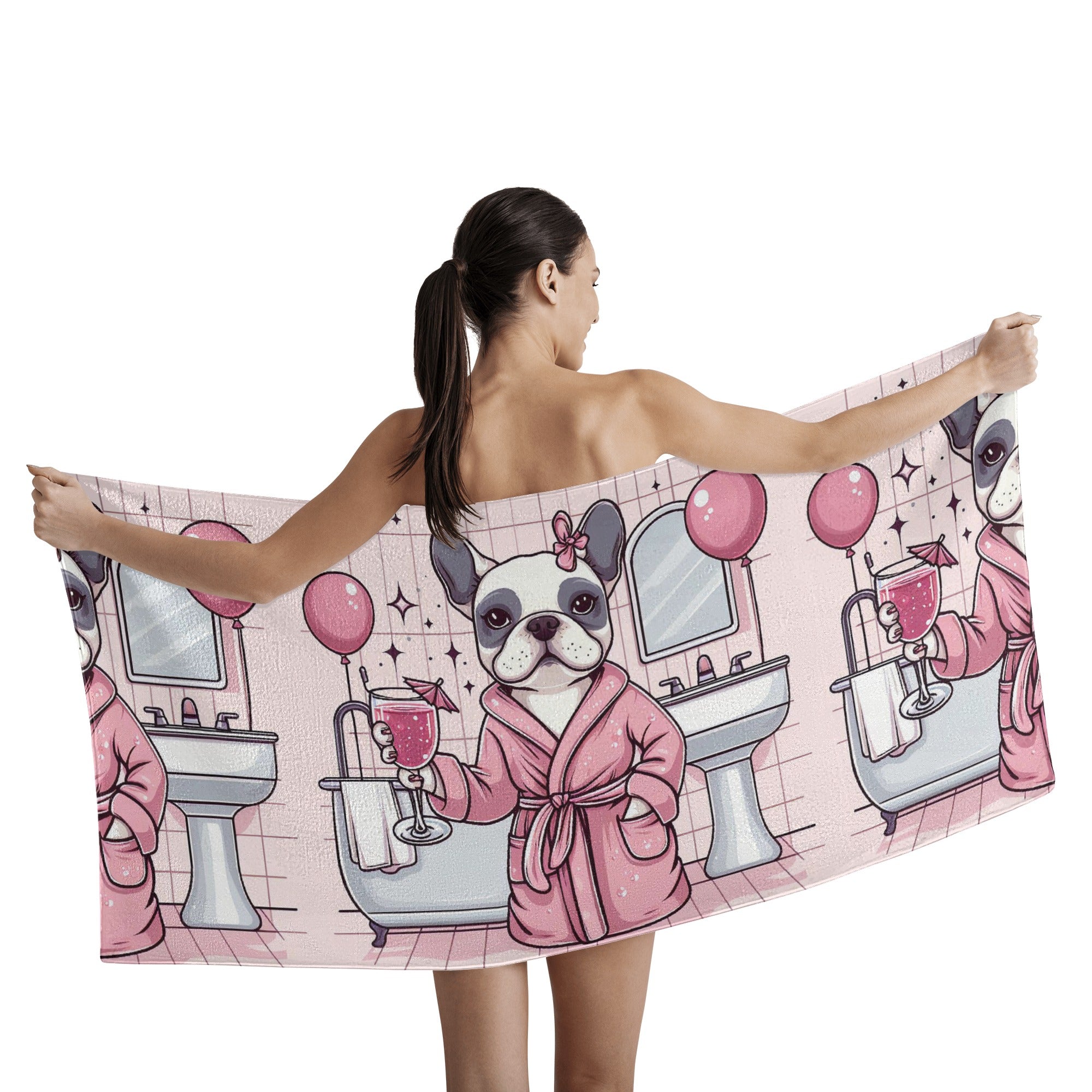 French Bulldog Aspen Bath Towel Cute Frenchie Essential