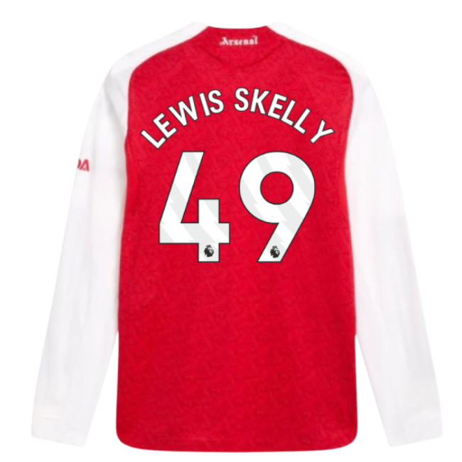 retro 2025-2026 Arsenal Authentic Long Sleeve Home Shirt (Lewis Ske...